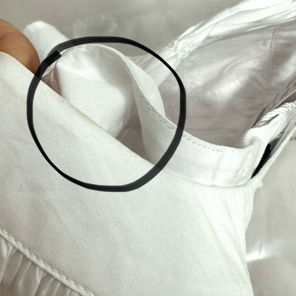 J. Crew Smock-neck puff-sleeve top in cotton poplin white sz XS - Picture 10 of 10